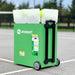 Spinshot Plus-2 Tennis Ball Machine - green and white box filled with balls