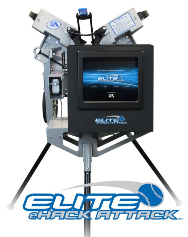 Sports Attack Elite eHack Attack Baseball Pitching Machine - tripos machine with display 