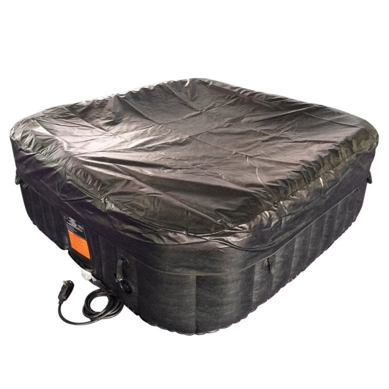 Square Inflatable Jetted Hot Tub with Cover photo