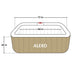 Square Inflatable Jetted Hot Tub with Cover - Diagram photo with sizes