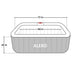 Square Inflatable Jetted Hot Tub with Cover -  Diagram with sizes